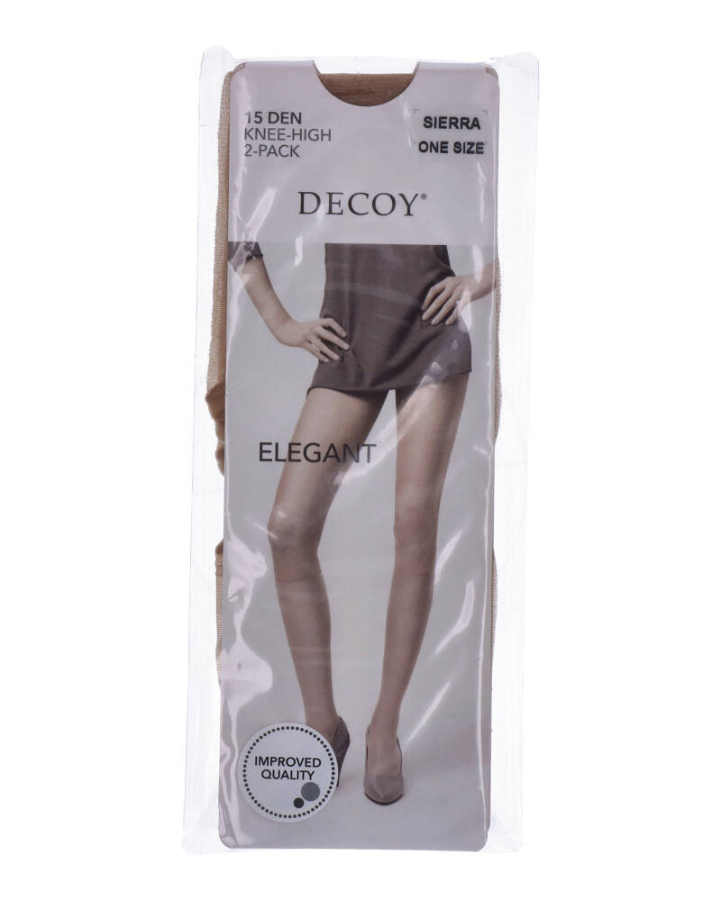 Billede af Decoy Silk Look (15 Den) Sierra 2-Pack Knee High One Size