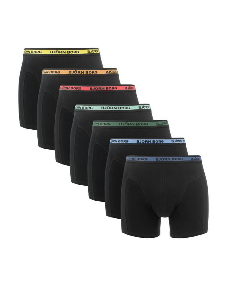 Billede af Björn-Borg Cotton Stretch Shorts 7-pack Black - Str. XL