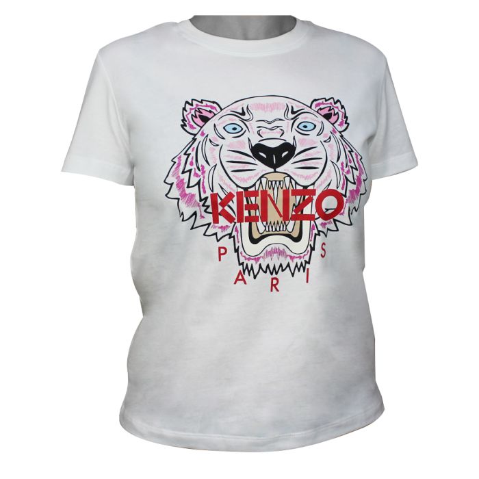Kenzo Tiger Womans T-shirt White/Red S