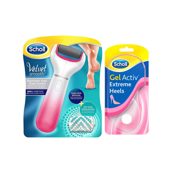 Scholl-Velvet-Smooth-Electric-Foot-Care-System-+Gift-Pink