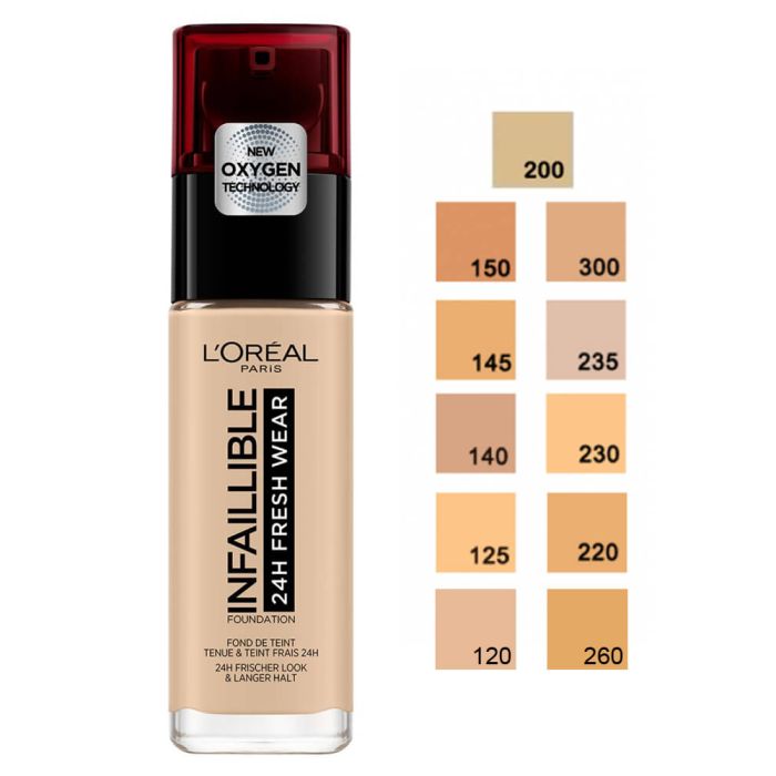 Loreal Infallible Stay Fresh Foundation - Natural Rose 125 30ml
