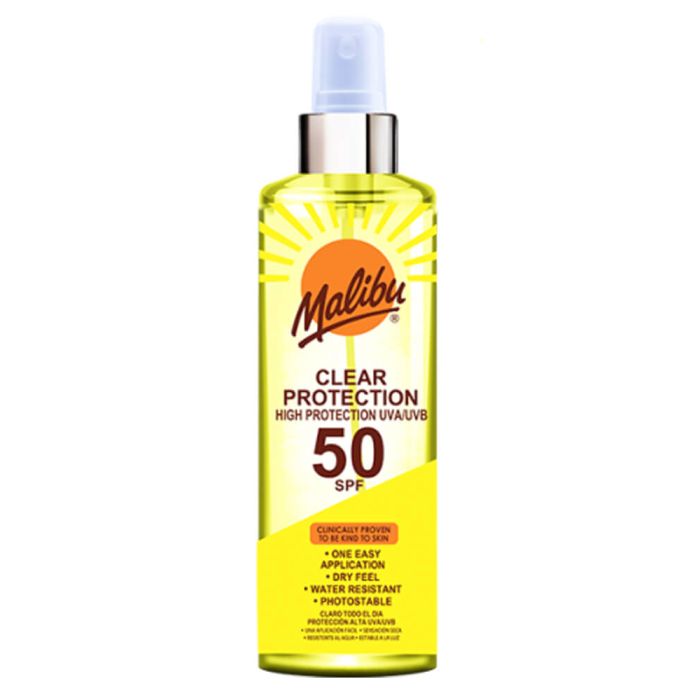 Malibu Clear Protection Sun Spray SPF50 250ml