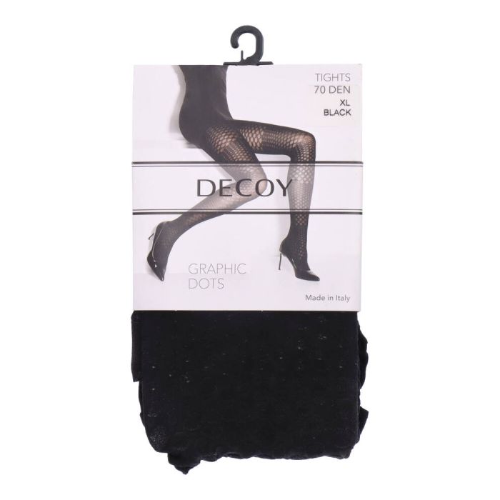 Decoy Fashion Tight Graphic Dots Black 70 Den XL