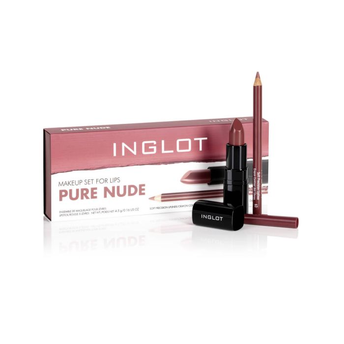 Inglot Makeup Set For Lips - Pure Nude