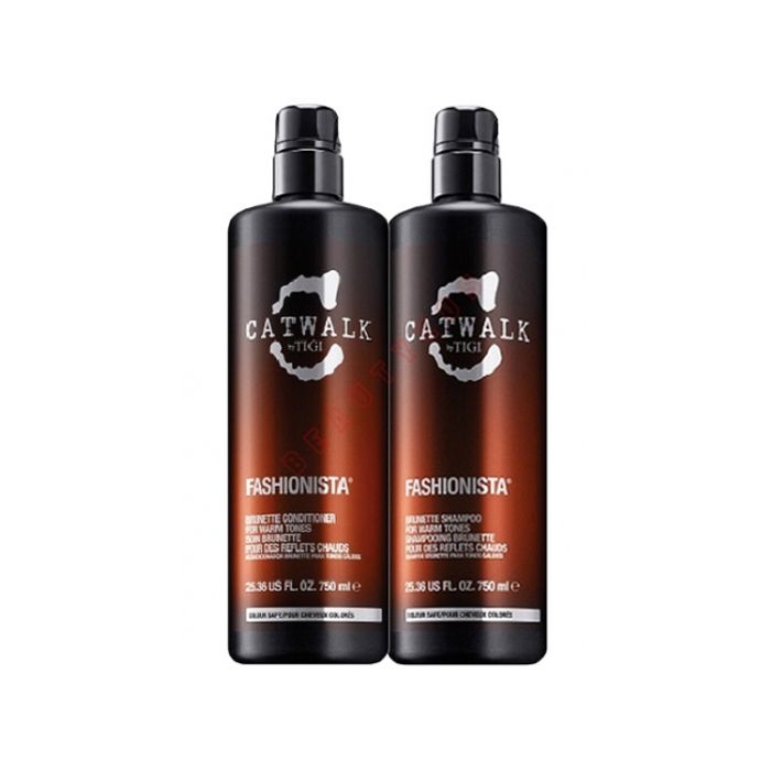 TIGI DUO Catwalk Fashionista Brunette shampoo + conditioner 750 ml