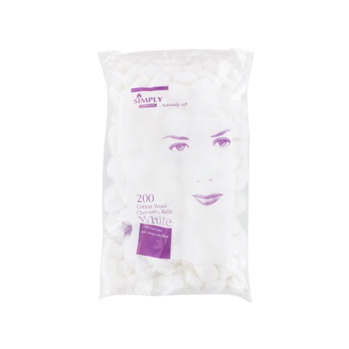 Simply Cotton - Cotton Wool Cleansing Balls  200 stk 