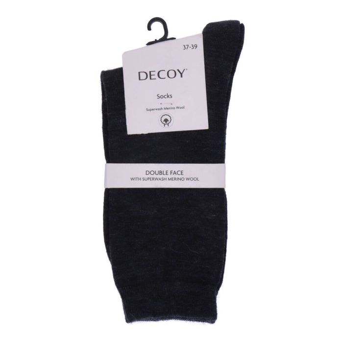 Decoy Socks SuperWash Merino Wool Double Face Grey 37-39