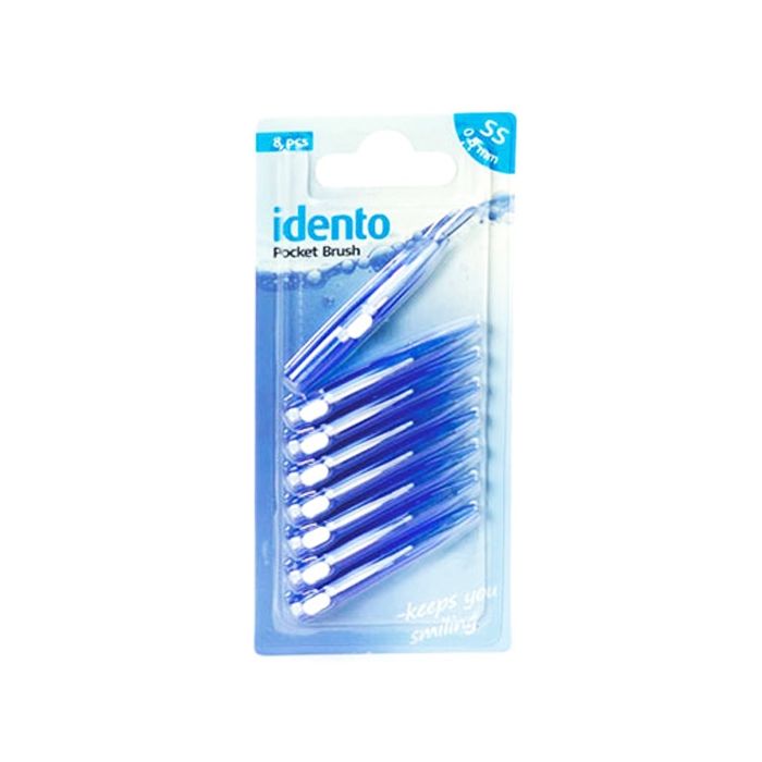 Idento Pocket Brush 8 x 0,8mm (Blå) 