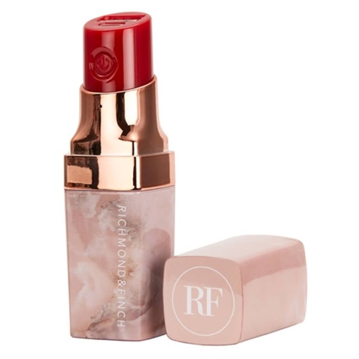 Richmond And Finch Lipstick Powerbank til iPhone og Android - Pink Marble   
