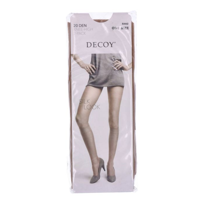 Decoy Silk Look (20 Den) Sand 2-Pack Knee High One Size