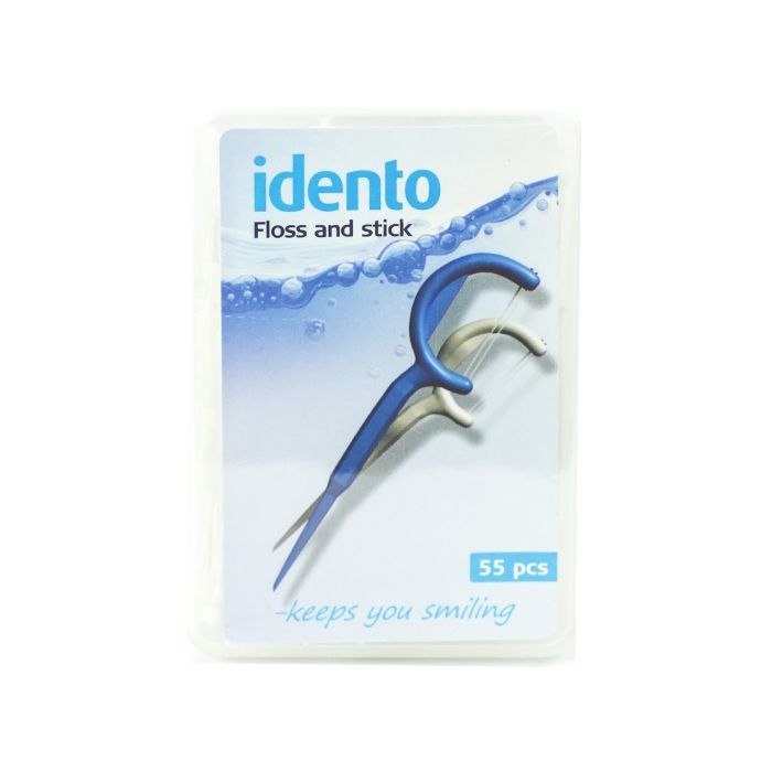 Idento Floss and Stick, TravelBox 55 stk (hvide) 