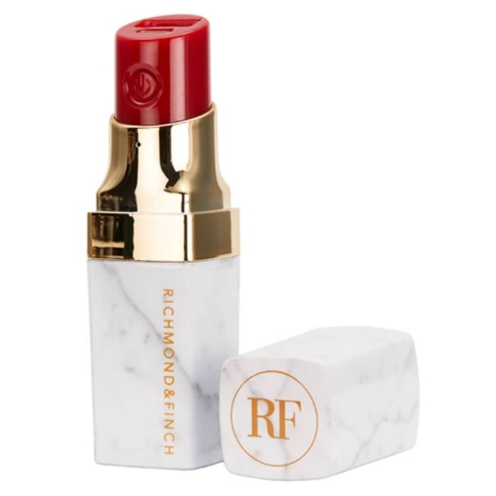 Richmond And Finch Lipstick Powerbank til iPhone og Android - White Marble   