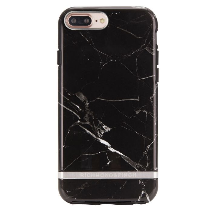 Richmond And Finch Black Marble - Silver iPhone 6/6S/7/8 PLUS Cover 