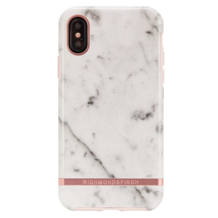 Richmond And Finch White Marble - Rose iPhone X/Xs Cover 