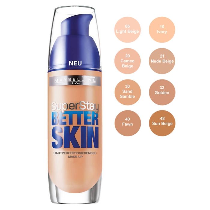 Maybelline SuperStay Better Skin, Flawless Finish Foundation - 05 Light Beige 30 ml