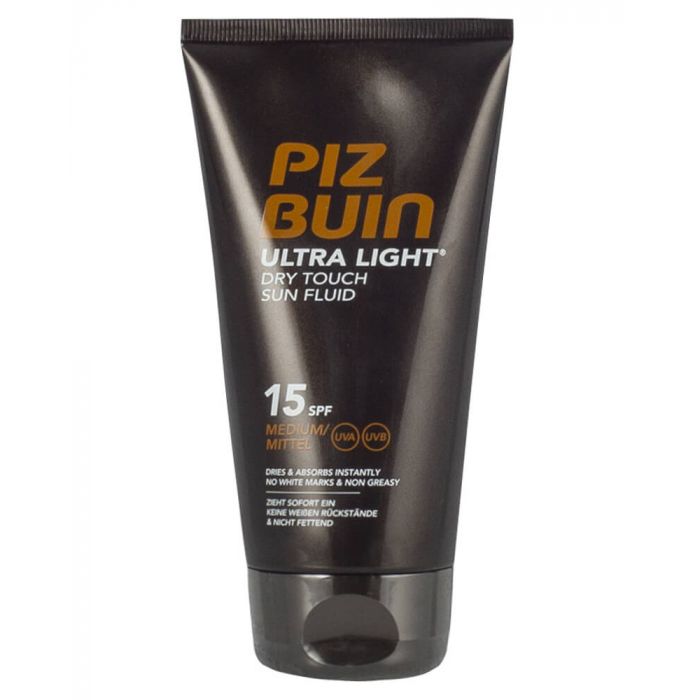Køb Piz Buin Ultra Light Dry Touch Sun Fluid SPF 15 150 ml - 139 kr. - Altid fragt