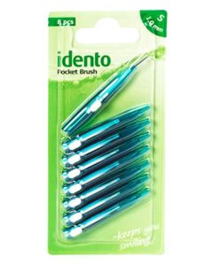 Idento Pocket Brush 8 x 1,0mm (Grøn/Turkis)
