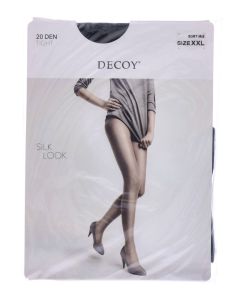 Decoy Silk Look (20 Den) Sort Iris XXL