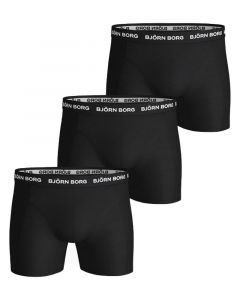 Björn Borg Essential 3-pack Cotton Strech Shorts Sort- Str. XL