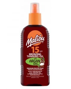 Malibu Bronzing Tanning Oil Spray Argan Oil SPF15 200ml