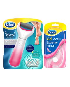 Scholl-Velvet-Smooth-Electric-Foot-Care-System-+Gift-Pink
