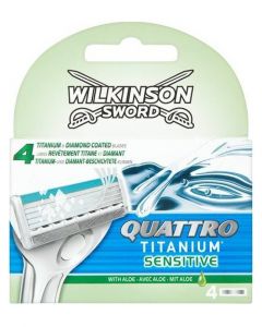 Wilkinson Sword - Quattro Titanium Sensitive 4pak 