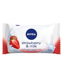 Nivea Strawberry & Milk Hånd- og Kropssæbe 90g