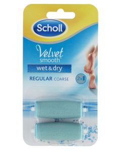 Scholl Velvet Smooth - Wet And Dry 2x Refill - Medium grov 