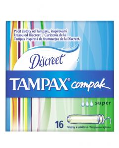 Tampax Compak Discreet - Super 16 stk 