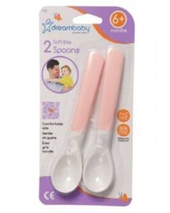 Dreambaby 2 Soft Bite Spoons (6+ Months) 