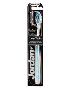 Jordan CleanTech Medium Tandbørste Hvid (U)